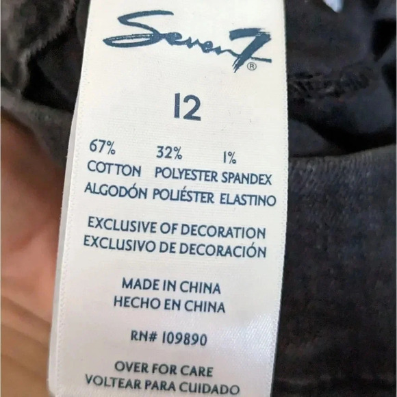 Seven Tummyless High Rise Skinny Distressed Jeans Black Stretchy - Picture 7 of 12